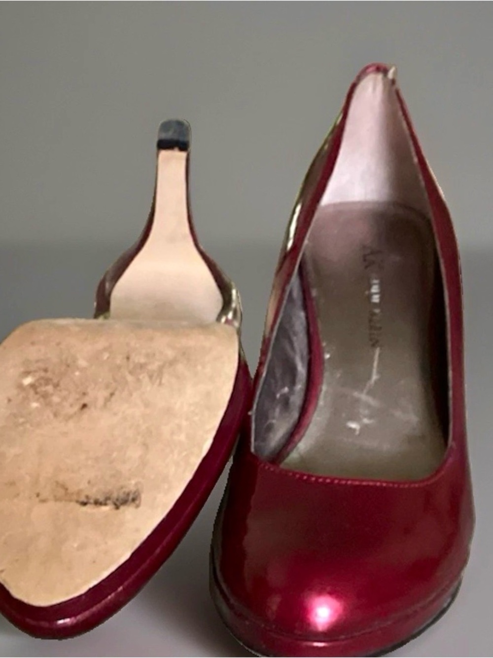 Anne Klein Women's Burgundy Patent Pumps
